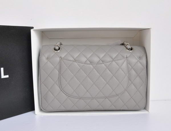 Chanel A1112 2.55 Series Flap Bag Original Caviar Leather Grey Chanel A1112 2.55 Series Flap Bag Original Caviar Leather Grey