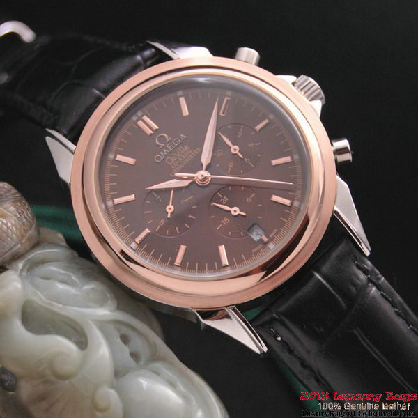 OMEGA DE VILLE CO-AXIAL Chronometer Red Gold on Black Leather Strap OM77510 OMEGA DE VILLE CO-AXIAL Chronometer Red Gold on Black Leather Strap OM77510