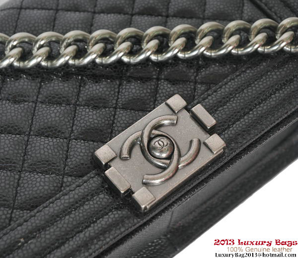 Boy Chanel Flap Shoulder Bag Classic Cannage Patterns A30172 Black Boy Chanel Flap Shoulder Bag Classic Cannage Patterns A30172 Black