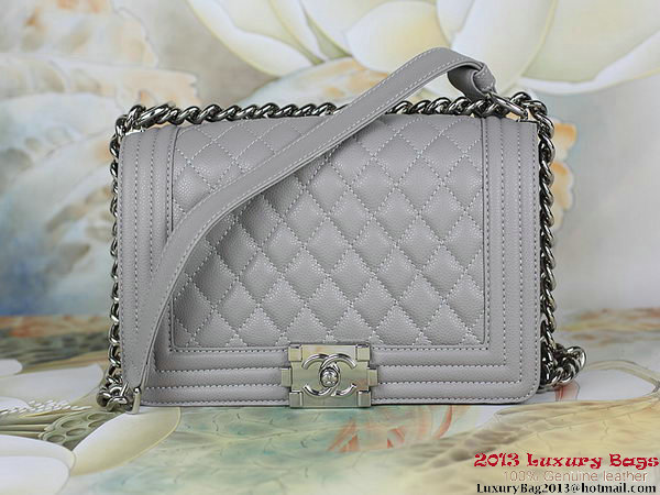 2013 Boy Chanel Flap Shoulder Bag Classic Cannage Patterns A67025 Grey 2013 Boy Chanel Flap Shoulder Bag Classic Cannage Patterns A67025 Grey