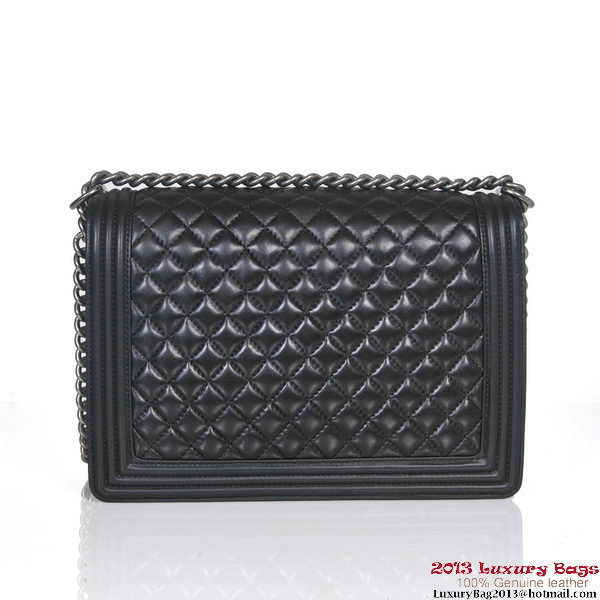2013 Boy Chanel Flap Shoulder Bag Sheepskin Leather A37005 Black 2013 Boy Chanel Flap Shoulder Bag Sheepskin Leather A37005 Black