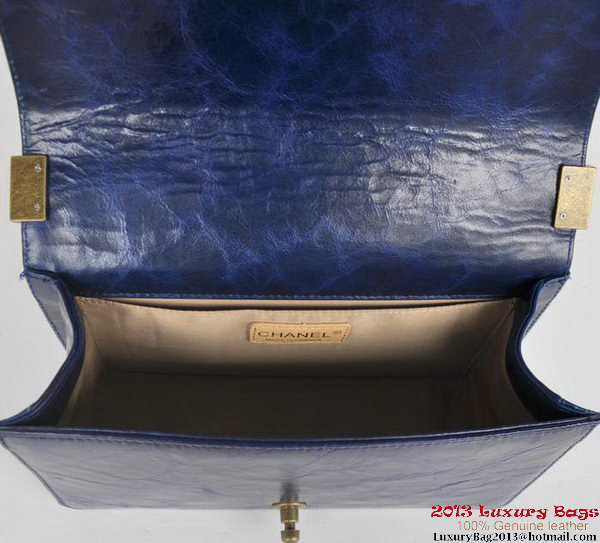 Boy Chanel Flap Shoulder Bag Iridescent Leather A67086 Blue Boy Chanel Flap Shoulder Bag Iridescent Leather A67086 Blue