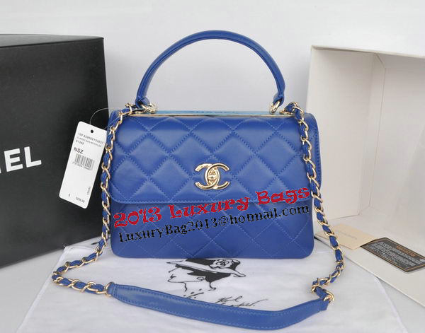 Chanel Classic Top Handle Bag Original Sheepskin Leather CHA92236 Royal Chanel Classic Top Handle Bag Original Sheepskin Leather CHA92236 Royal
