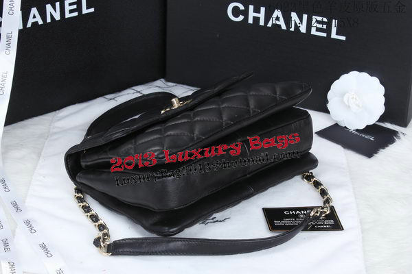 Chanel Classic Top Flap Bag Sheep Leather CHA6023 Black Chanel Classic Top Flap Bag Sheep Leather CHA6023 Black