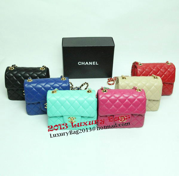 Chanel mini Classic Flap Bag Apricot Leather 1115 Gold Chain Chanel mini Classic Flap Bag Apricot Leather 1115 Gold Chain