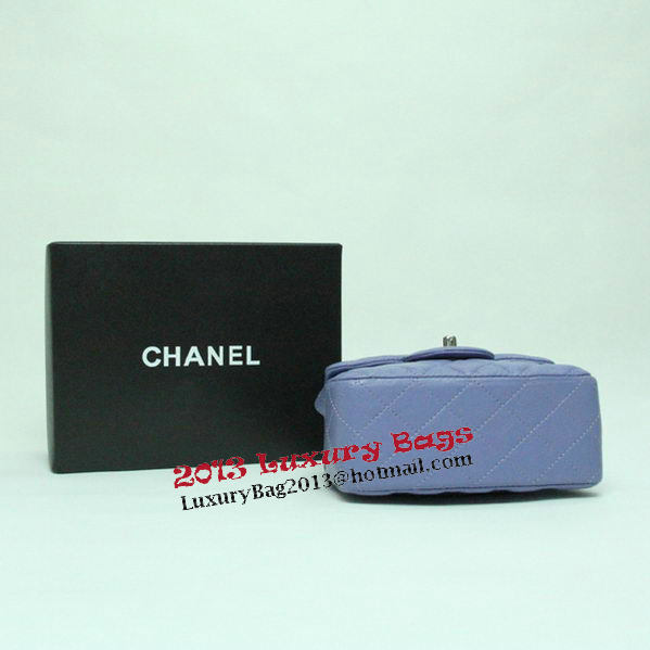 Chanel mini Classic Flap Bag Lavender Leather 1115 Silver Chain Chanel mini Classic Flap Bag Lavender Leather 1115 Silver Chain