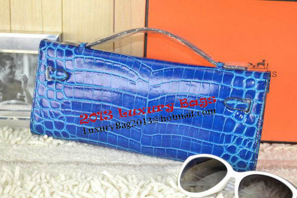 Hermes Kelly Clutch Bag Croco Leather K31 Royal Hermes Kelly Clutch Bag Croco Leather K31 Royal
