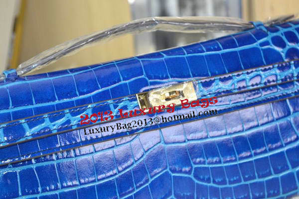 Hermes Kelly Clutch Bag Croco Leather K31 Royal Hermes Kelly Clutch Bag Croco Leather K31 Royal
