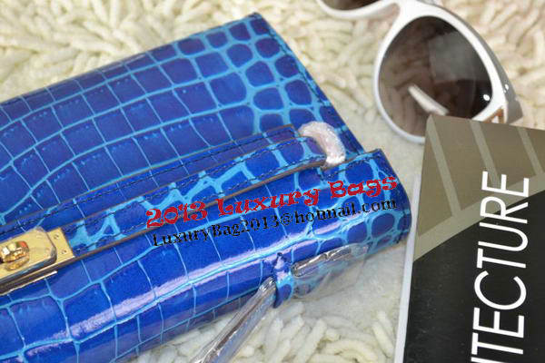 Hermes Kelly Clutch Bag Croco Leather K31 Royal Hermes Kelly Clutch Bag Croco Leather K31 Royal