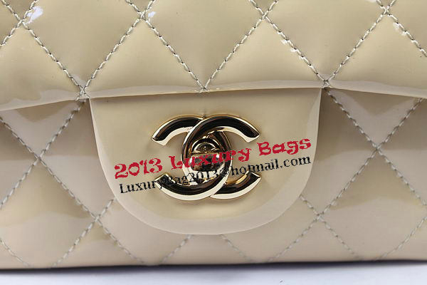 Chanel Classic MINI Flap Bag Apricot Original Patent Leather CF1115 Gold Chanel Classic MINI Flap Bag Apricot Original Patent Leather CF1115 Gold