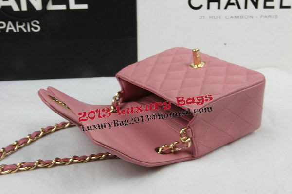 Chanel Classic MINI Flap Bag Pink Original Sheep Leather CF1115 Gold Chanel Classic MINI Flap Bag Pink Original Sheep Leather CF1115 Gold
