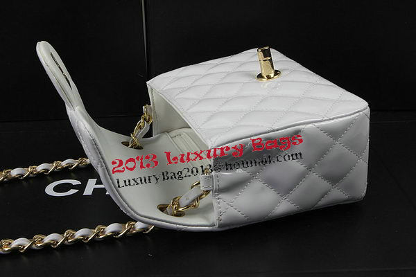 Chanel Classic MINI Flap Bag White Original Patent Leather CF1115 Gold Chanel Classic MINI Flap Bag White Original Patent Leather CF1115 Gold