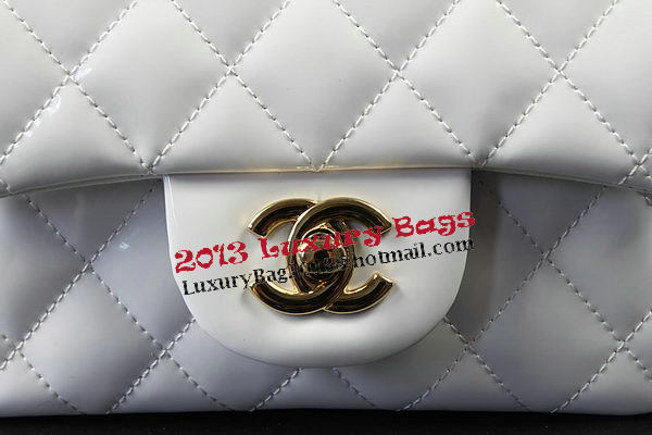 Chanel Classic MINI Flap Bag White Original Patent Leather CF1115 Gold Chanel Classic MINI Flap Bag White Original Patent Leather CF1115 Gold