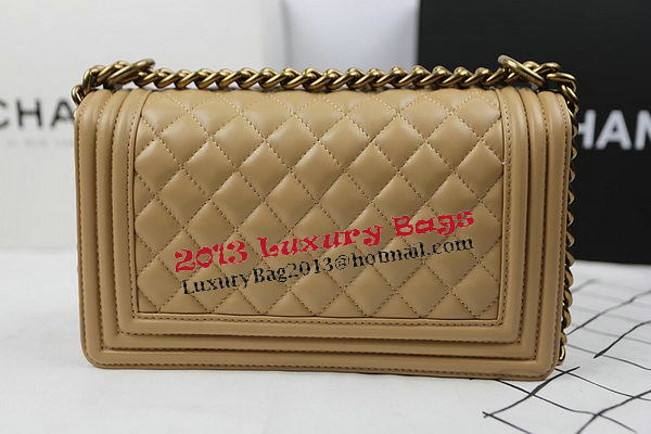 Boy Chanel Flap Shoulder Bags Apricot Original Sheepskin A67025 Gold Boy Chanel Flap Shoulder Bags Apricot Original Sheepskin A67025 Gold