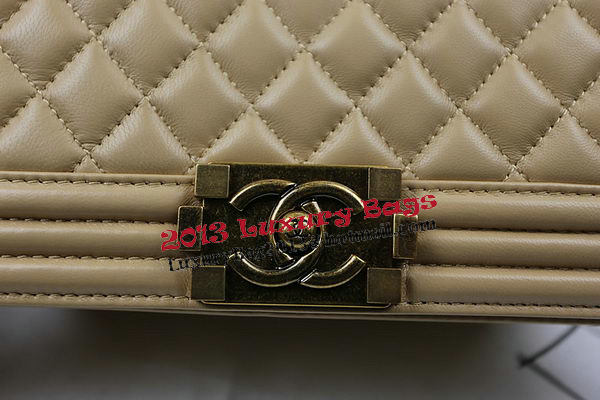 Boy Chanel Flap Shoulder Bags Apricot Original Sheepskin A67025 Gold Boy Chanel Flap Shoulder Bags Apricot Original Sheepskin A67025 Gold