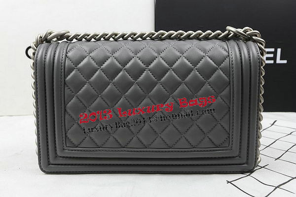 Boy Chanel Flap Shoulder Bags Original Lambskin A67025 Grey Boy Chanel Flap Shoulder Bags Original Lambskin A67025 Grey