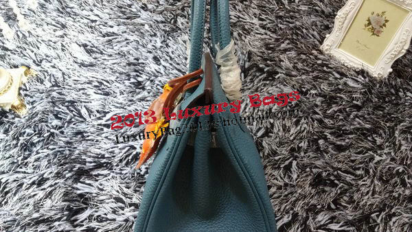 Hermes Birkin 30CM Tote Bags Litchi Leather H30LI Blue Hermes Birkin 30CM Tote Bags Litchi Leather H30LI Blue