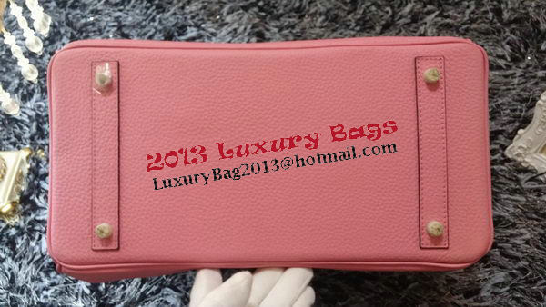 Hermes Birkin 35CM Tote Bag Litchi Leather HB35GL Pink Hermes Birkin 35CM Tote Bag Litchi Leather HB35GL Pink