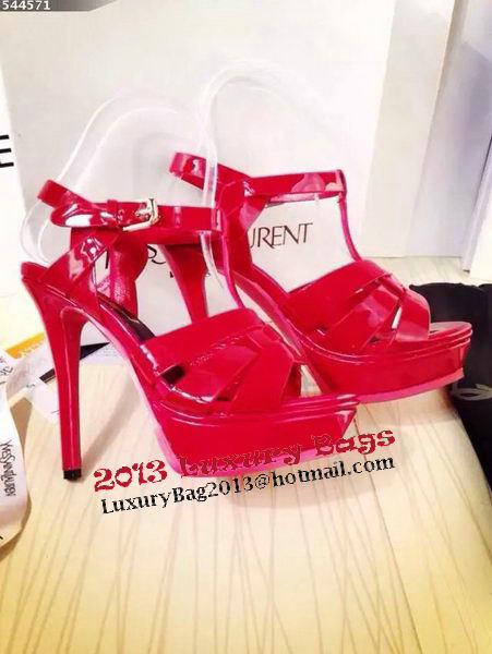 Yves Saint Laurent 130mm Pump Sandals Patent YSL250LWR Red Yves Saint Laurent 130mm Pump Sandals Patent YSL250LWR Red