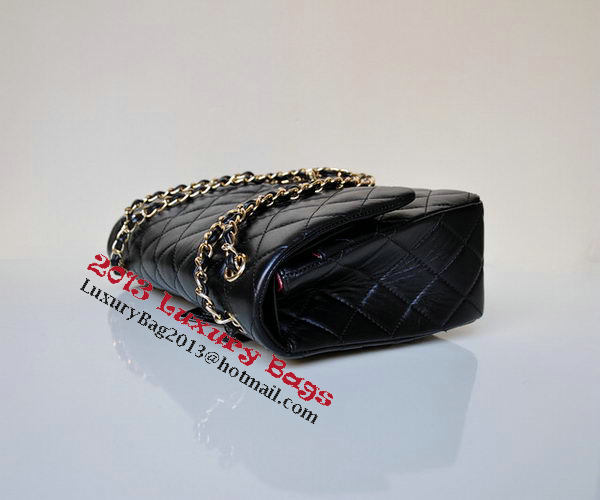 Chanel Jumbo Quilted Classic Black Sheepskin Flap Bag A58600 Gold Chanel Jumbo Quilted Classic Black Sheepskin Flap Bag A58600 Gold