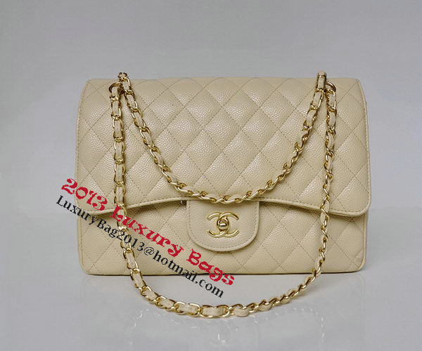 Chanel Jumbo Quilted Classic Flap Bag Apricot Cannage Patterns A58600 Gold Chanel Jumbo Quilted Classic Flap Bag Apricot Cannage Patterns A58600 Gold