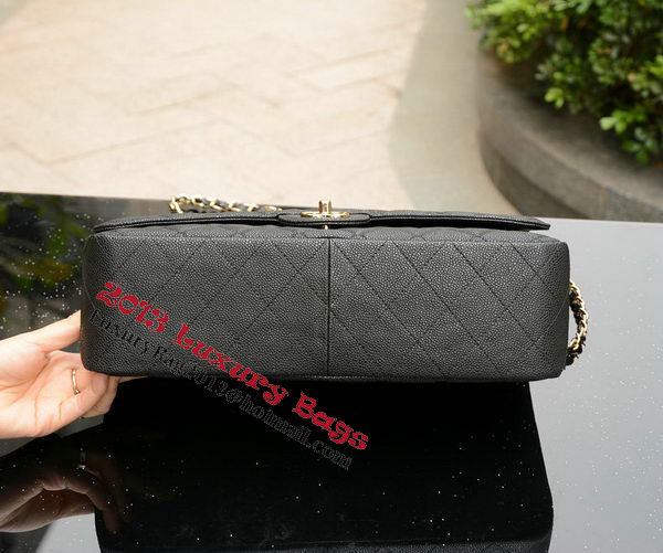 Chanel Maxi Quilted Classic Flap Bag Black Cannage Patterns A58601 Gold Chanel Maxi Quilted Classic Flap Bag Black Cannage Patterns A58601 Gold