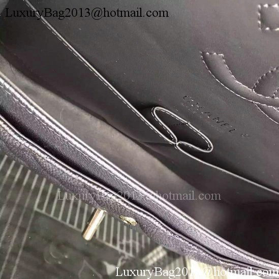 Chanel 2.55 Series Flap Bag Black Cavier Leather A05480 Silver Chanel 2.55 Series Flap Bag Black Cavier Leather A05480 Silver