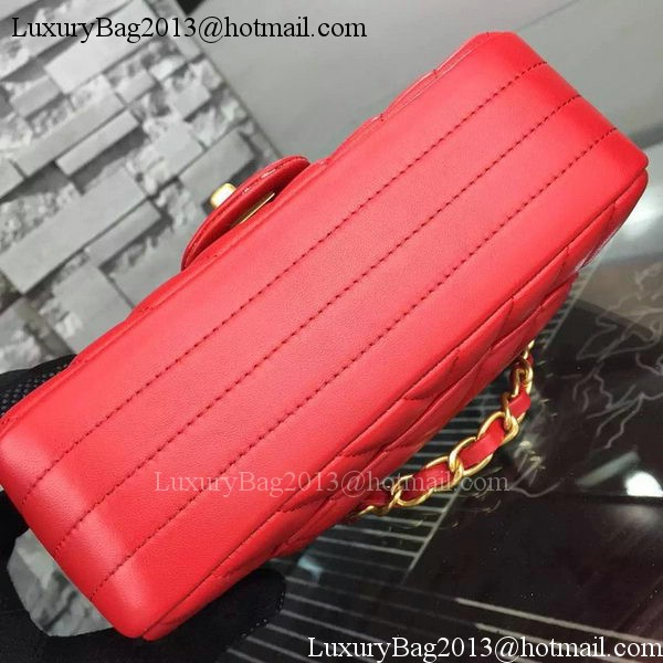 Chanel mini Classic Flap Bag Red Original Sheepskin Chevron Leather CHA5500 Gold Chanel mini Classic Flap Bag Red Original Sheepskin Chevron Leather CHA5500 Gold