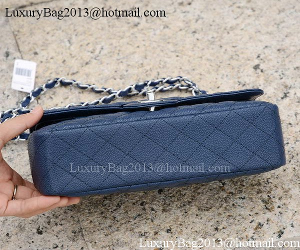 Chanel 2.55 Series Flap Bag Blue Cannage Pattern A1112 Silver Chanel 2.55 Series Flap Bag Blue Cannage Pattern A1112 Silver