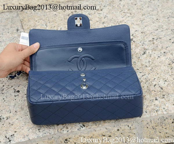 Chanel 2.55 Series Flap Bag Blue Cannage Pattern A1112 Silver Chanel 2.55 Series Flap Bag Blue Cannage Pattern A1112 Silver