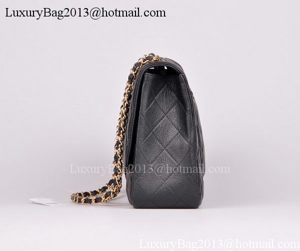 Chanel Jumbo Flap Bag Black Cannage Pattern A28600 Gold Chanel Jumbo Flap Bag Black Cannage Pattern A28600 Gold