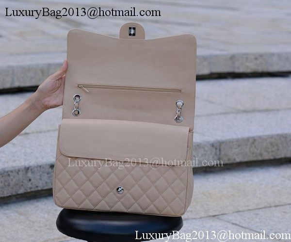 Chanel Maxi Quilted Classic Flap Bag Apricot Cannage Pattern A58601 Silver Chanel Maxi Quilted Classic Flap Bag Apricot Cannage Pattern A58601 Silver