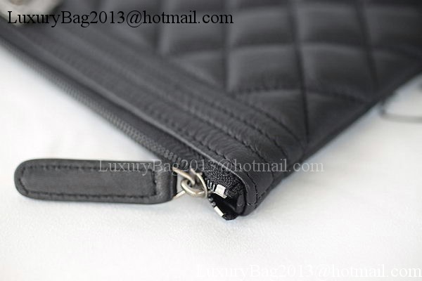 Boy Chanel Chevron Black Calfskin Leather Clutch A69253 Boy Chanel Chevron Black Calfskin Leather Clutch A69253