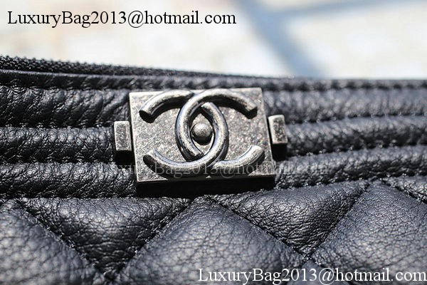 Boy Chanel Chevron Black Calfskin Leather Clutch A69253 Boy Chanel Chevron Black Calfskin Leather Clutch A69253