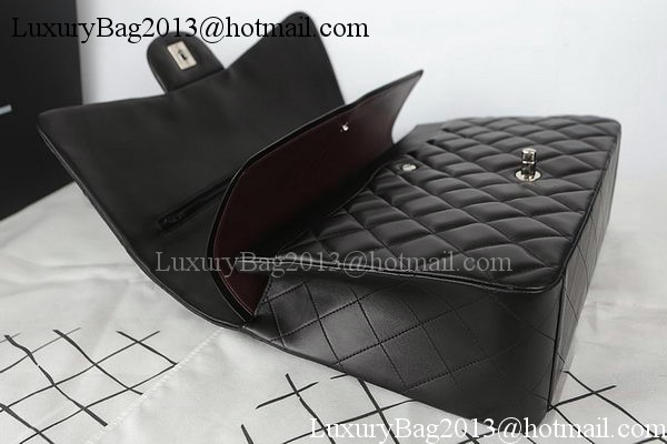 Chanel Classic Flap Bag Black Original Sheepskin Leather CFA1116 Silver Chanel Classic Flap Bag Black Original Sheepskin Leather CFA1116 Silver