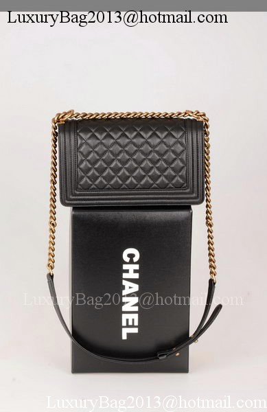 Boy Chanel Flap Shoulder Bag Black Original Cannage Pattern A67086 Gold Boy Chanel Flap Shoulder Bag Black Original Cannage Pattern A67086 Gold