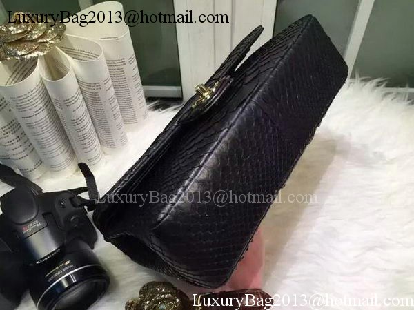 Chanel 2.55 Series Flap Bags Original Snake Leather A1112SA Black Chanel 2.55 Series Flap Bags Original Snake Leather A1112SA Black