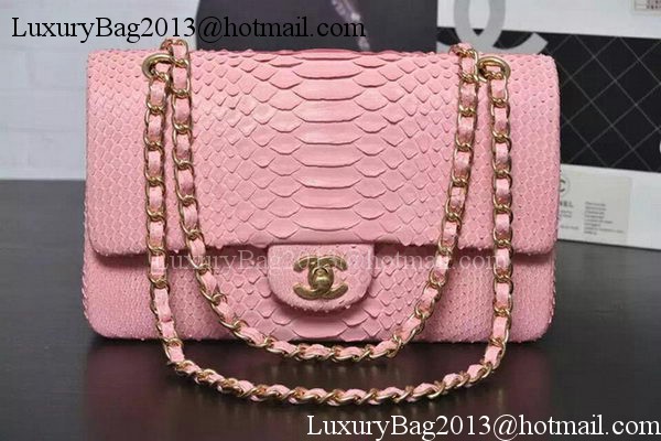 Chanel 2.55 Series Flap Bags Sakura Pink Original Python Leather A1112SA Gold Chanel 2.55 Series Flap Bags Sakura Pink Original Python Leather A1112SA Gold