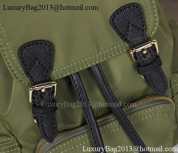 Burberry Backpack Fabric BU40166 Green Burberry Backpack Fabric BU40166 Green