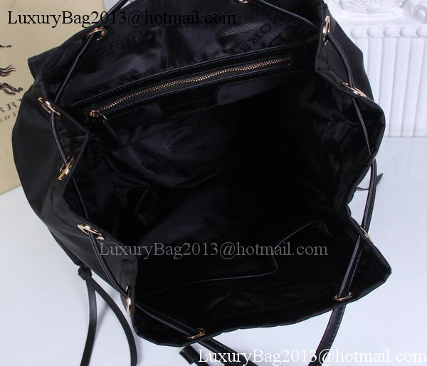 Burberry Large Backpack Fabric BU41048 Black&Orange Burberry Large Backpack Fabric BU41048 Black&Orange