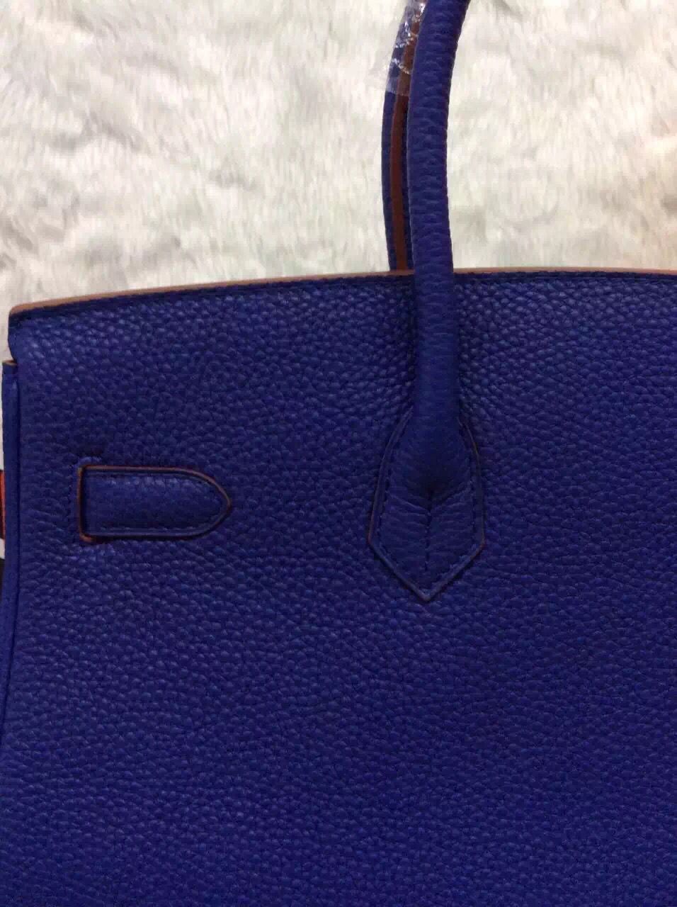 Hermes Birkin 35CM 30CM Tote Bag Grainy Leather H35H30 Blue Hermes Birkin 35CM 30CM Tote Bag Grainy Leather H35H30 Blue