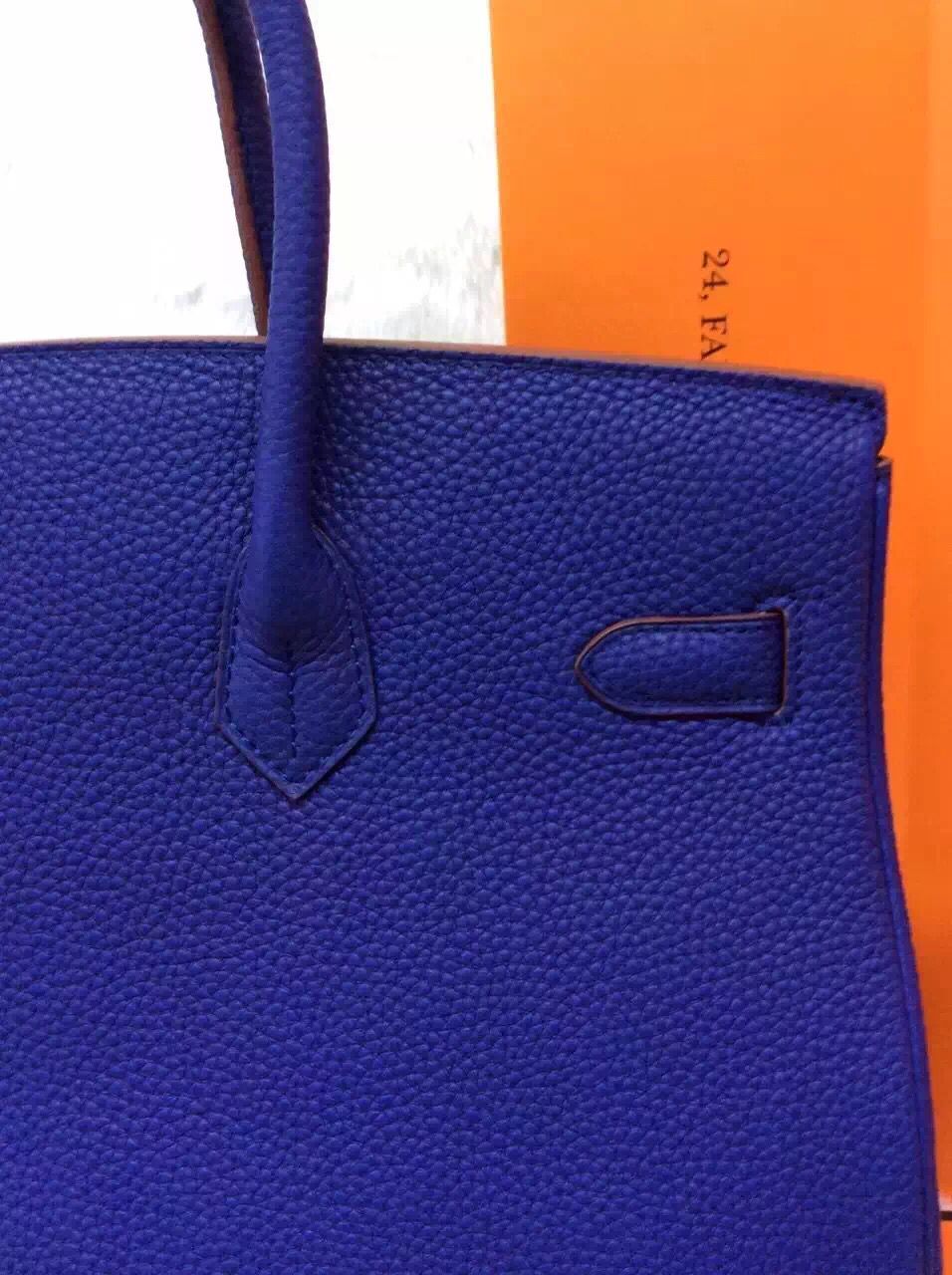 Hermes Birkin 35CM 30CM Tote Bag Grainy Leather H35H30 Blue Hermes Birkin 35CM 30CM Tote Bag Grainy Leather H35H30 Blue