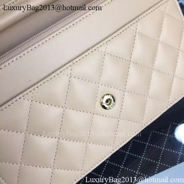Chanel WOC mini Flap Bag Apricot Sheepskin A5373 Gold Chanel WOC mini Flap Bag Apricot Sheepskin A5373 Gold