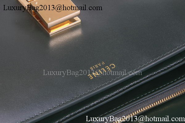 Celine Classic Box Flap Bag Calfskin Leather C3369 Green Celine Classic Box Flap Bag Calfskin Leather C3369 Green