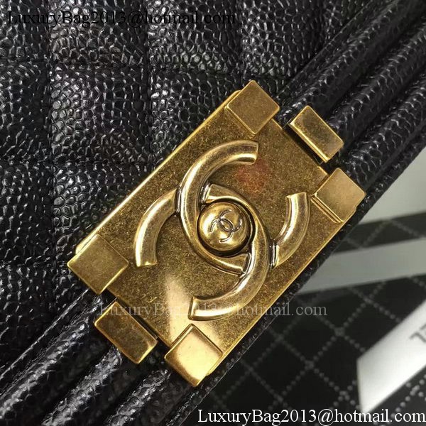 Boy Chanel Flap Bags Original Black Cannage Pattern A67088 Gold Boy Chanel Flap Bags Original Black Cannage Pattern A67088 Gold