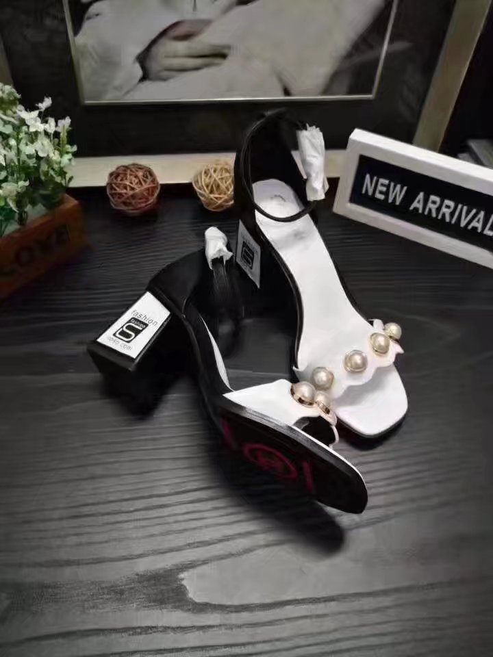 Chanel 60mm Sandal Leather CH2147 White Chanel 60mm Sandal Leather CH2147 White