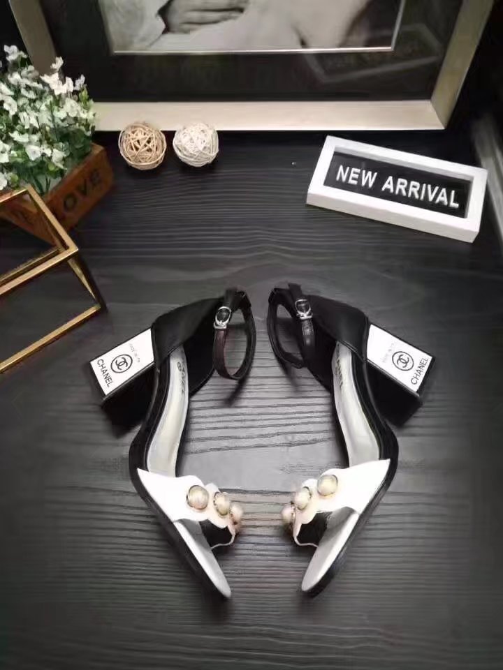 Chanel 60mm Sandal Leather CH2147 White Chanel 60mm Sandal Leather CH2147 White