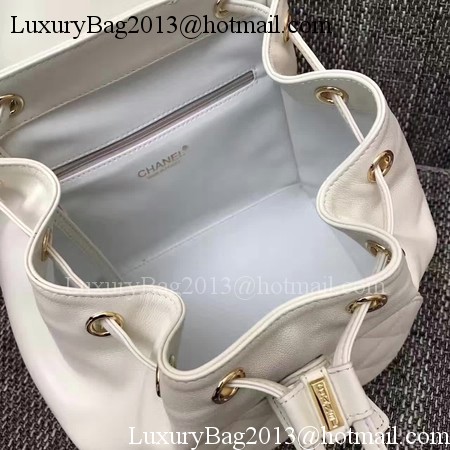Chanel Original Leather Backpack CHA2590 White Chanel Original Leather Backpack CHA2590 White