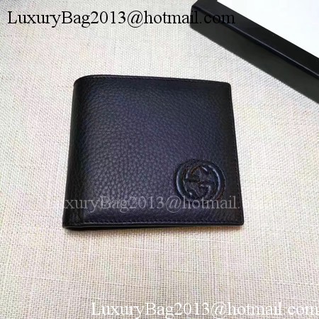 Gucci Calfskin Leather Bi-fold Wallet 322114 Black Gucci Calfskin Leather Bi-fold Wallet 322114 Black