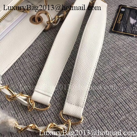 Chanel LE Boy Grand Shopping Tote Bag GST White Cannage Pattern A50995 Gold Chanel LE Boy Grand Shopping Tote Bag GST White Cannage Pattern A50995 Gold
